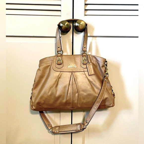 Coach Handbags - Coach Tan Leather Lexy Shoulder/Satchel Bag with Dust Bag